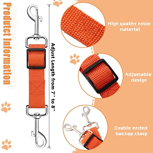 8 Pieces Dog Collar Clip Prong Collar Safety Clip Adjustable