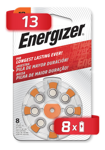 Pila Energizer Auditiva A13 C/8 Ha 13-bp8