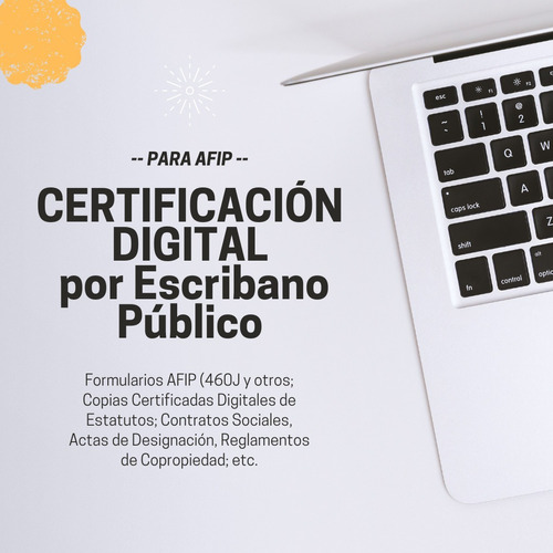 Imagen 1 de 3 de Certificación Digital Por Escribano Público - Firma - Afip