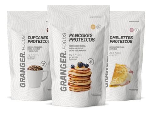 Pancakes Cupcake Y Omelette Proteicos Combo X 3 Granger 