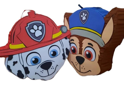 Piñata Paw Patrol Cara Chase Marshall Skye Rubble 40cm