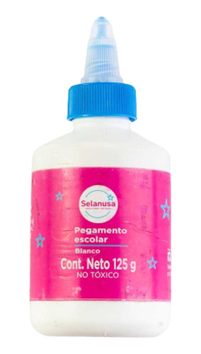 Pegamento Escolar Blanco Liquido 125 Gramos Selanusa