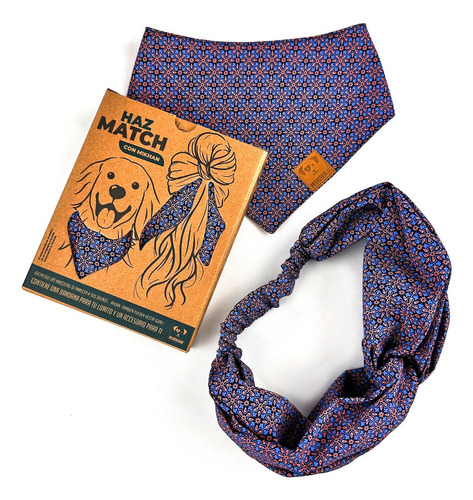 Mikhan Match Dúo Bandana Perro + Diadema Humano Figuras S