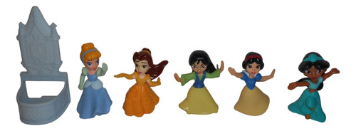 Lote 5 Figuras De Princesas Disney Bella Jazmin Mcdonalds 