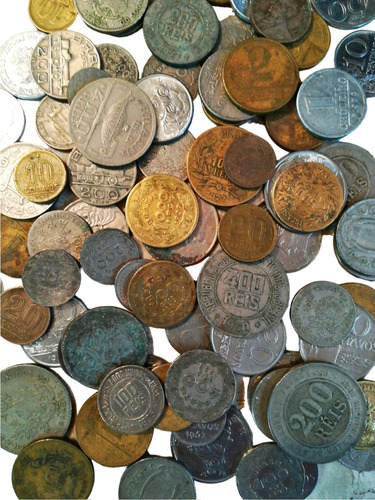 Lote 130 Moedas Antigas Brasil Sem Repetir Data
