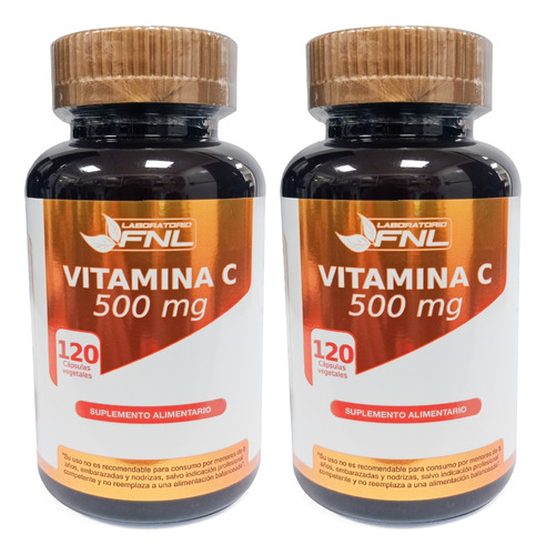 Vitamina C Fnl 2 Frascos 240 Capsulas 500mg