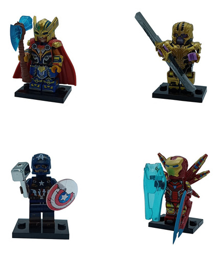 Set De Marvel Bloque Figura Armables Kit 4 Piezas Lego