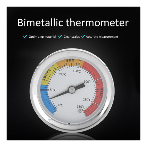 Medidor De Temperatura Del Horno 0-280 Parrilla De Acero Ino