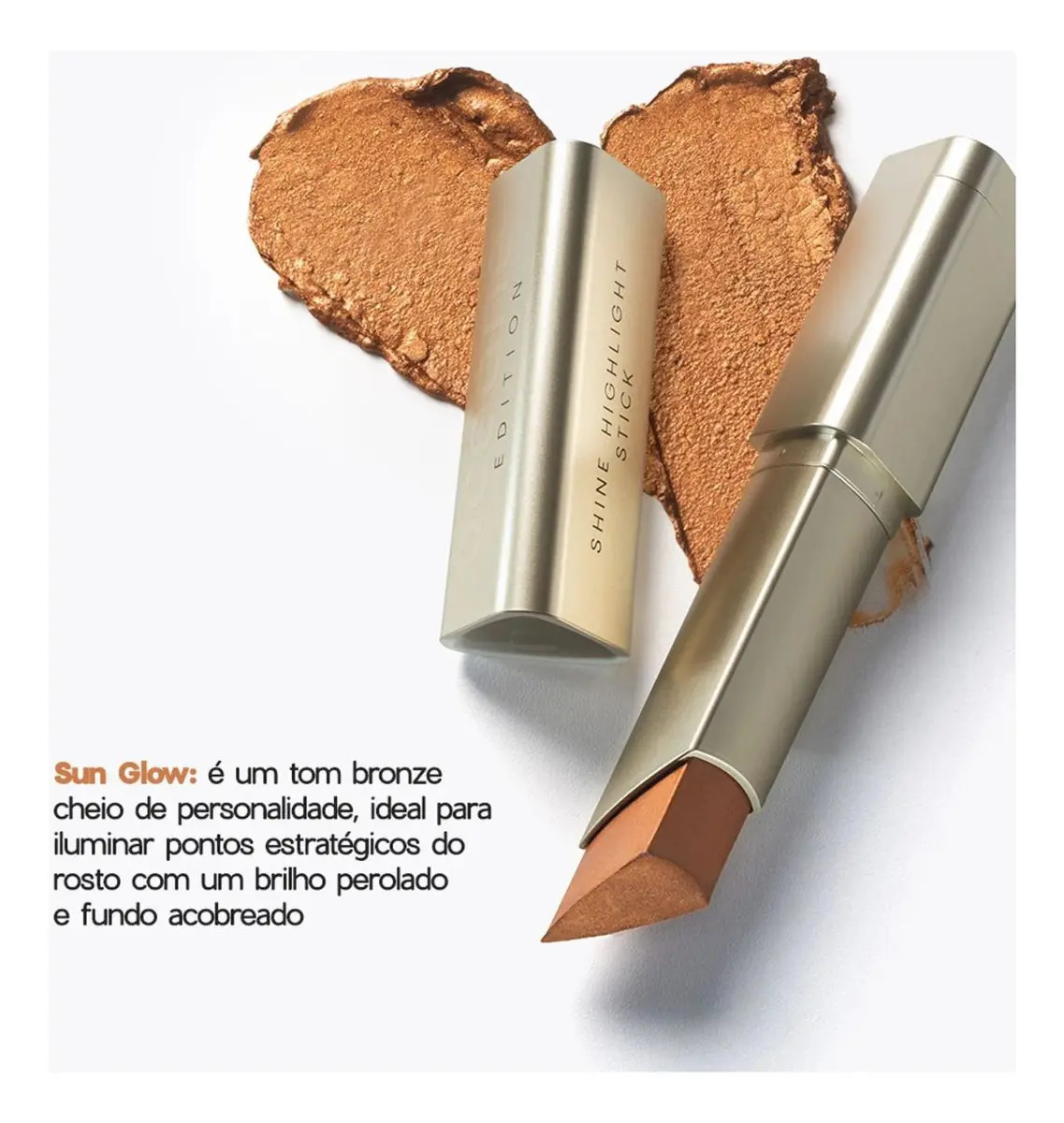 Iluminador Em Bastão Shine Highlight Stick Edition 8g Océane Sun Glow