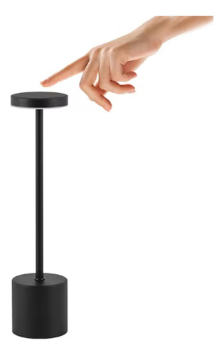 Candeeiro De Mesa Led Recarregável De Metal Sem Fio