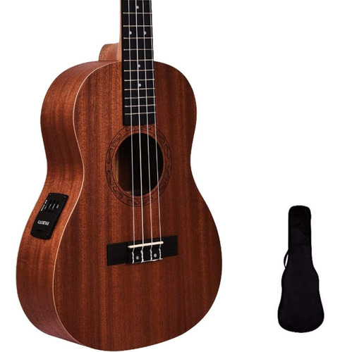 Ukelele Barítono Profesional De Madera De Caoba Con Opción A