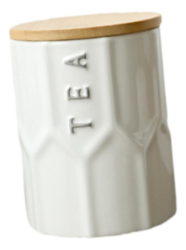 Ceramic Kitchen Canister Fars Con Hermandad De Madera De Té
