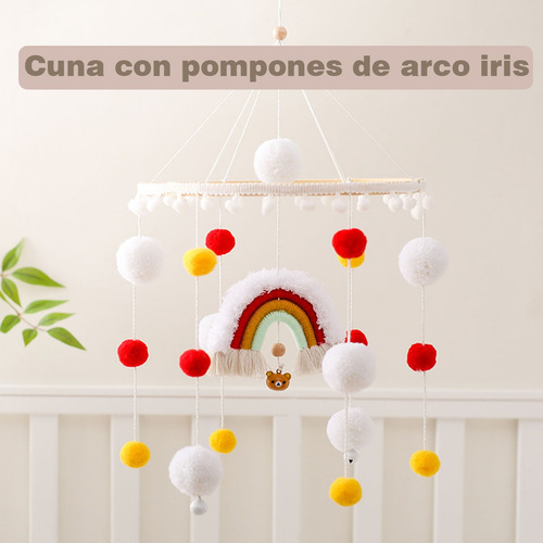 Campanilla De Arcoíris Con Bolas Denieve Adornos Colgantes Multicolor