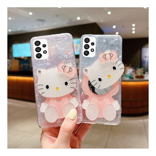 Funda De Teléfono Kitty Cat Mirror Para Samsung S23/s22ultra