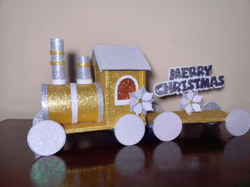 Tren De Navidad En Foami Trenecito En Foami