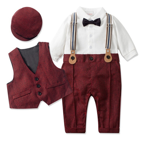 Traje Formal Para Bebé Niño, Fiesta, Cumpleaños, Boda, Niño