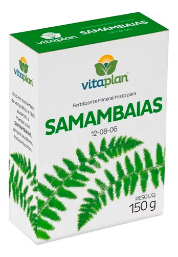 Fertilizante Mineral Misto Samambaias 12-08-06 Vitaplan 150g