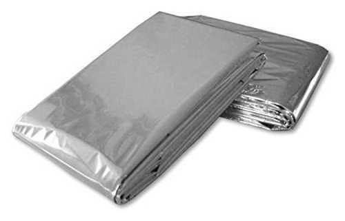 Manta De Emergencia Mylar 52  X 84  - Paquete De 12 Mantas