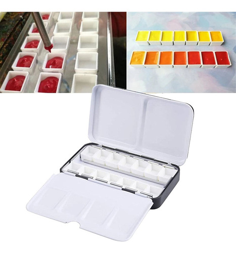 Paleta De Acuarela Bandeja De Pintura Vacía, Estuche De