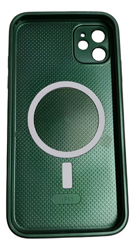 Funda Ag-glass Ceramic Con Magsafe Para Iphone 11 Verde Oscuro Lisa