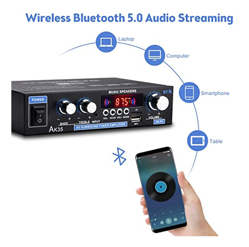 Receptor Amplificador De Audio Estéreo, Doble Canal Doméstic