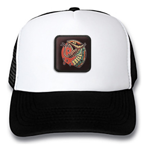 Gorra Gorro Trucker Old School Tattoo Serpiente Cara Old3