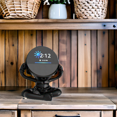 Splin Suporte Base De Mesa Alexa Para Echo Spot - Guru Spot Cor Preto