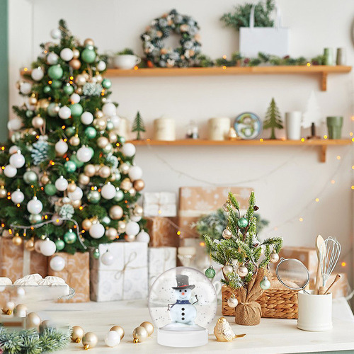 Para Decoración Navideña Con Forma De Globo De Nieve, 24