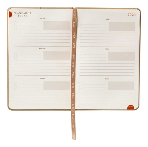 Agenda 2024 Mini Diseño Lujo Original, Curpiel Color