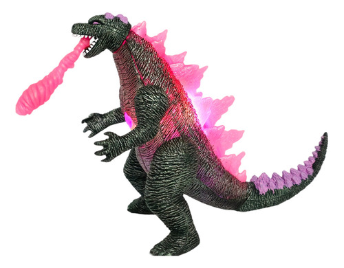 Figura Juguete Monstruo Godzilla Rosa Con Luz