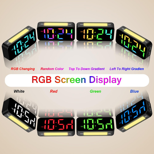 Reloj Despertador Ruidoso Digital Luz Nocturna Doble Alarma