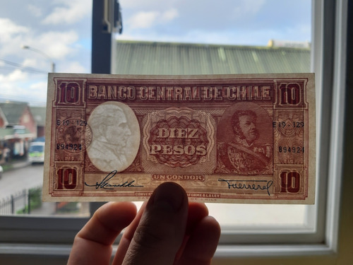 Imagen 3 de 3 de Billetes 10 Pesos 1 Condor Correlativos Manuel Bulnes
