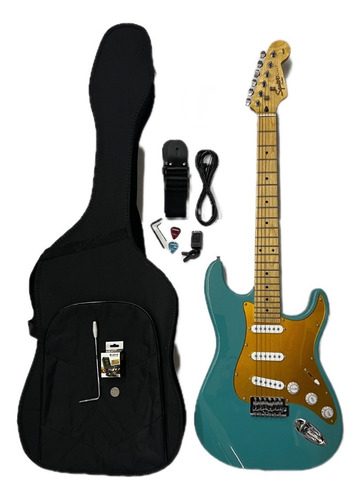 Kit Guitarra Eléctrica Sq Stratocaster Satin Seafoam Green