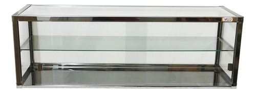 Vitrina Exhibidora De Acero Inox De 90 X 30 X 30  Mostrador