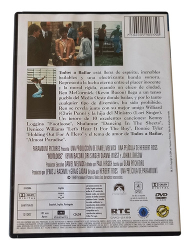 Todos A Bailar Footloose 1984 Película Dvd (Usado)
