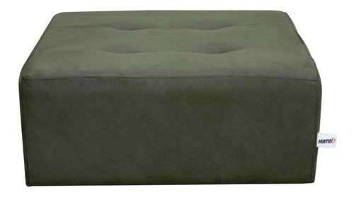 Puff Para Sala Quadrado Decorativo Pés Com Alumínio Nero Cor Veludo Light Cinza Light