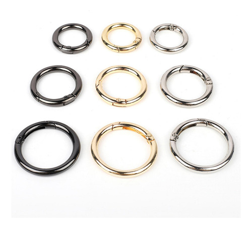 3 X 5x Hebillas De Anillos De Resorte, Hebillas Gris Oscuro