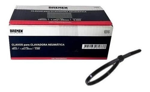 Clavos 50 Mm Para Clavadora Neumatica Bremen® 7264 +regalo