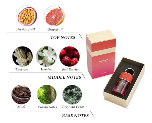 Perfume Para Ella Dulce Perfume Aromante Femenino Afrutado Dulce y de Vainilla Fresca Lonkoom Fiery Charm Floral Fruity Para Mujer 50 Ml