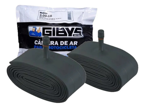 Kit 02 Câmaras Ar Moto Aro 18 Gibys 125 150 160 