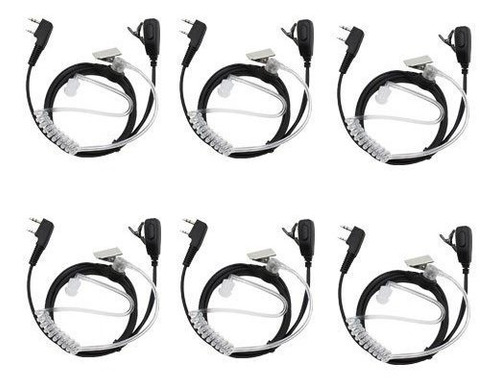 Tenq 2 Pin Covert Acoustic Tube Earpiece Headset For Kenwood