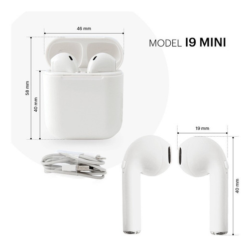 Audifonos Bluetooth Mini I9 Tipo AirPods Android Y Apple