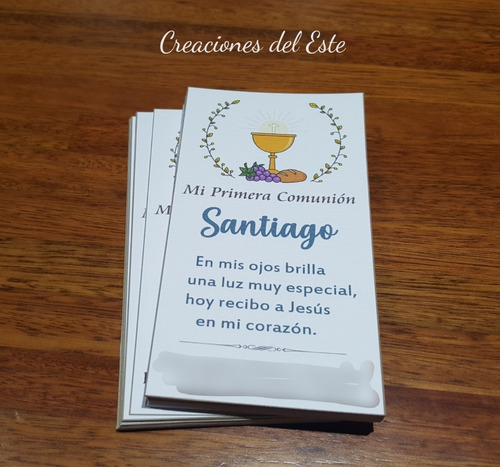 Imagen 3 de 10 de Estampitas Comunión O Souvenir X 5 Unidades