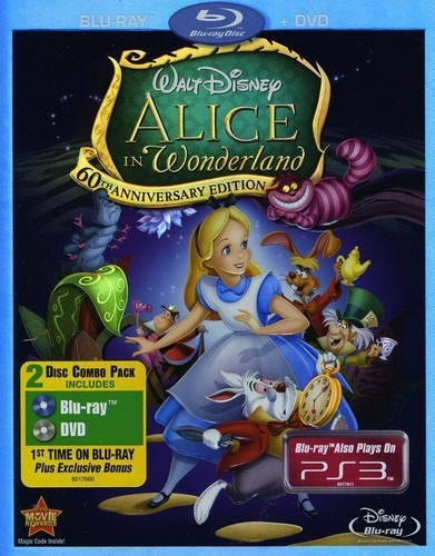 Pelicula Bluray + Dvd Alice In Wonderland 1951 Edición 60