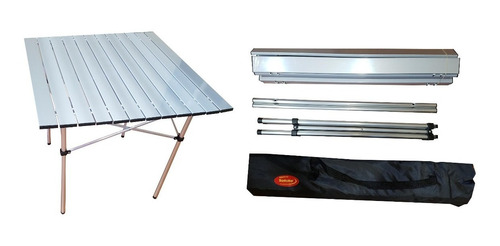 Mesa Camping Alumino Plegable Solcito 70 X 70 Cm