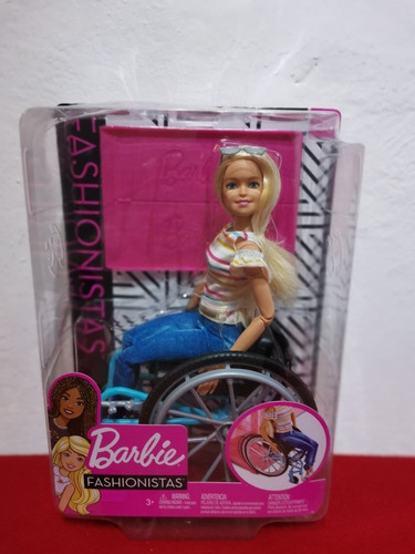 Muñeca Barbie Fashionistas Silla De Rueda 2019 (Usado)
