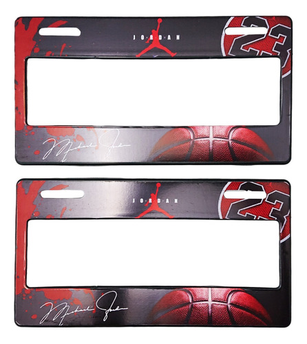 Par (2) Portaplacas Para Auto Universales Jordan 2 Premium