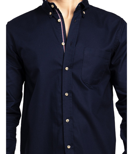 Camisas Para Hombre Manga Larga Lisa Regular Fit Formal
