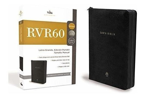 Libro : Biblia Rvr 1960 Edicion Portatil Con Cierre, Letra.