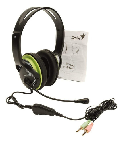 Headset Con Microfono Genius Con Cable Rs2,hs-400a,green